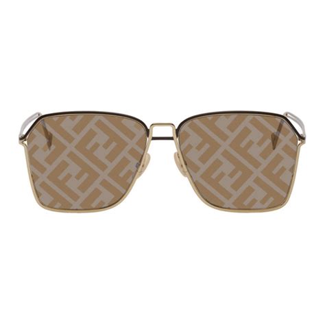 fendi gold sunglasses|Fendi unisex sunglasses.